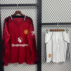 Ensemble 25/26 Manchester United Domicile Adult  Manches Longues