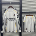Ensemble 25/26 Real Madridl Domicile Adult  Manches Longues