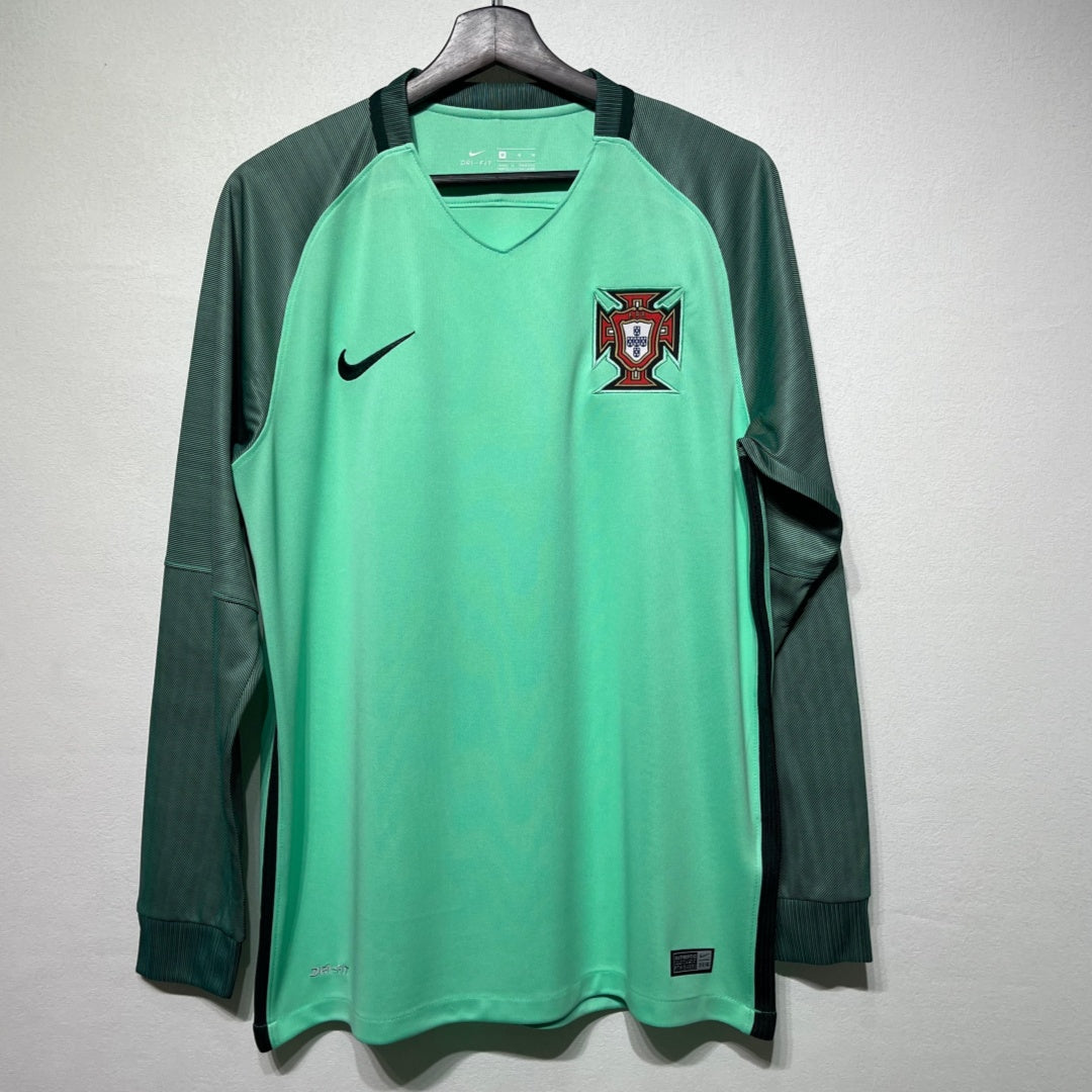 2016 Portugal Extérieur maillot Retro Manches Longues