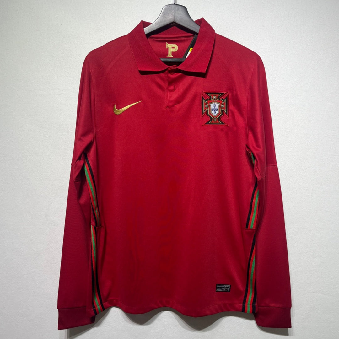2020 Portugal Domicile maillot Retro Manches Longues