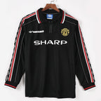 1998-1999 Manchester United Extérieur maillot Retro Manches Longues