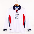 1998 Maillot  Angleterre Domicile Retro Manches Longues