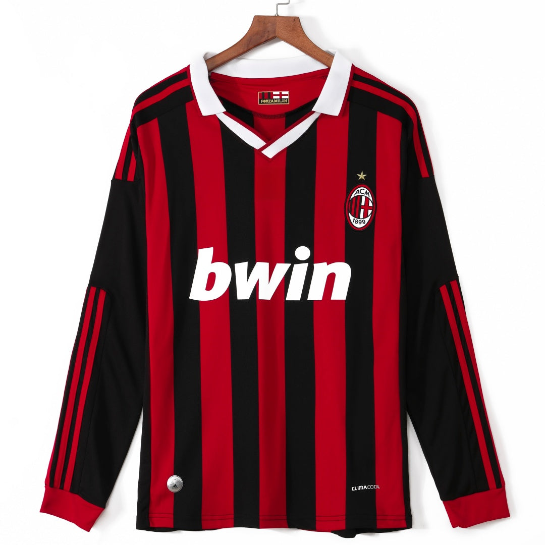 2009-2010 Maillot Retro AC Milan Domicile Manches Longues