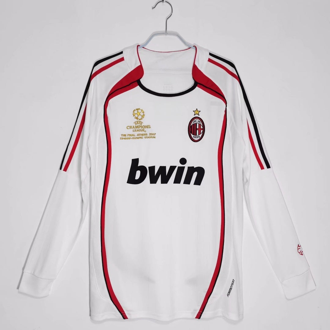 2006 2007 Maillot AC Milan Extérieur Rétro  Manches Longues